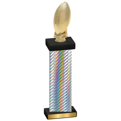 Single Silver Carbon Fiber Football Trophy