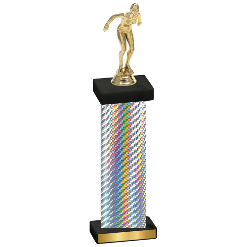 Single Silver Carbon Fiber Tennis Trophy