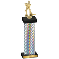 Single Silver Carbon Fiber Hockey Trophy