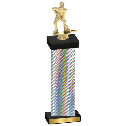 Single Silver Carbon Fiber Hockey Trophy
