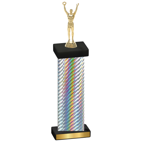 Single Silver Carbon Fiber Victory Trophy