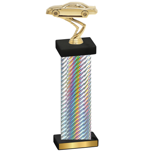 Single Silver Carbon Fiber Cars Trophy