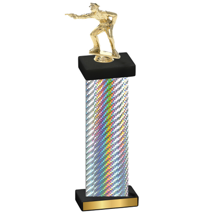 Single Silver Carbon Fiber Shooter Trophy