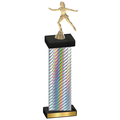 Single Silver Carbon Fiber Skater Trophy