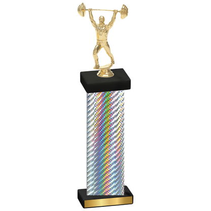 Single Silver Carbon Fiber Weights Trophy