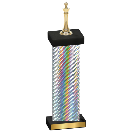 Single Silver Carbon Fiber Chess Trophy