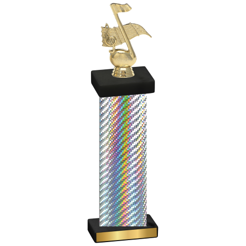 Single Silver Carbon Fiber Music Trophy