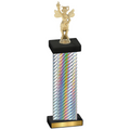 Single Silver Carbon Fiber Academics Trophy