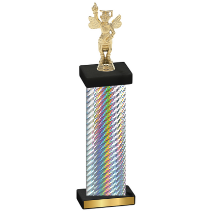 Single Silver Carbon Fiber Academics Trophy