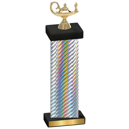 Single Silver Carbon Fiber Academics Trophy