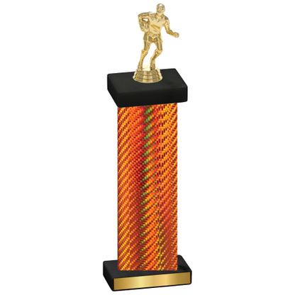 Single Orange Carbon Fiber Rugby Trophy