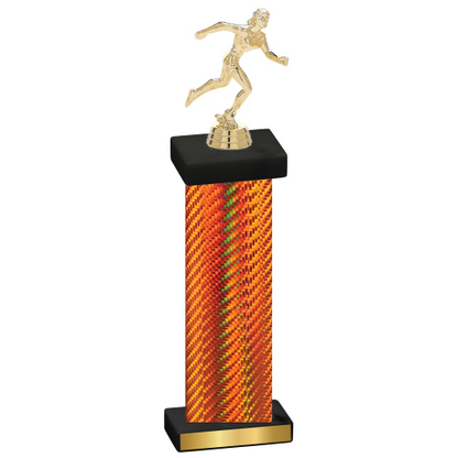 Single Orange Carbon Fiber Running Trophy