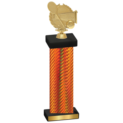 Single Orange Carbon Fiber Tennis Trophy