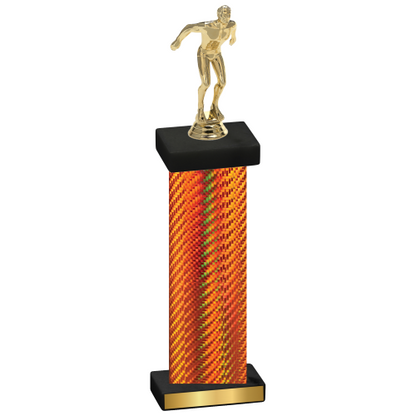 Single Orange Carbon Fiber Swimming Trophy