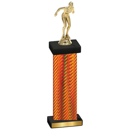 Single Orange Carbon Fiber Tennis Trophy