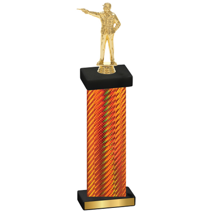 Single Orange Carbon Fiber Shooter Trophy