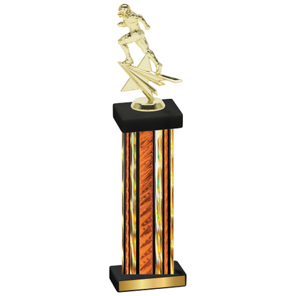 Single Orange Glacier Football Trophy