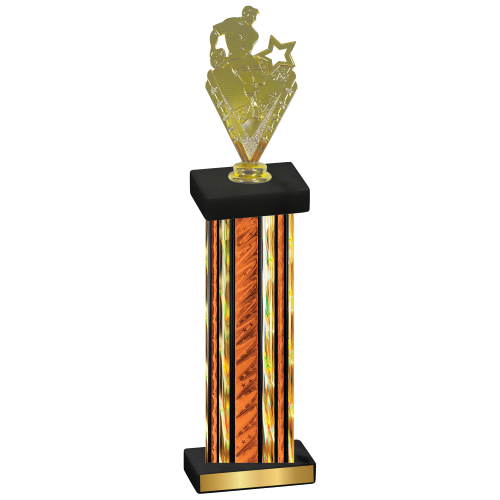 Single Orange Glacier Rugby Trophy