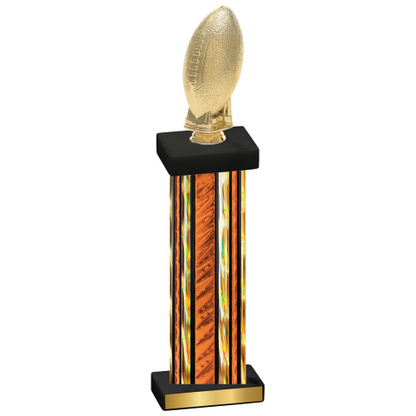 Single Orange Glacier Football Trophy