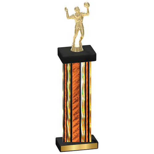 Single Orange Glacier Volleyball Trophy