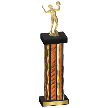 Single Orange Glacier Volleyball Trophy