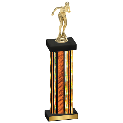 Single Orange Glacier Tennis Trophy