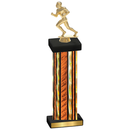 Single Orange Glacier Football Trophy