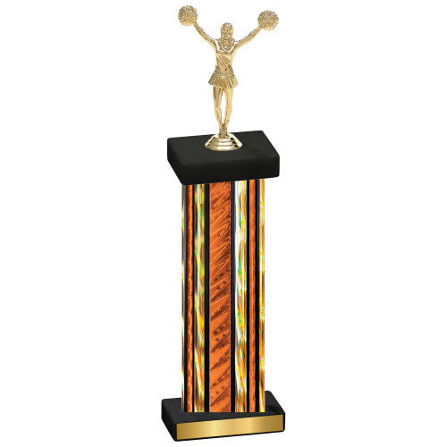 Single Orange Glacier Cheerleading Trophy