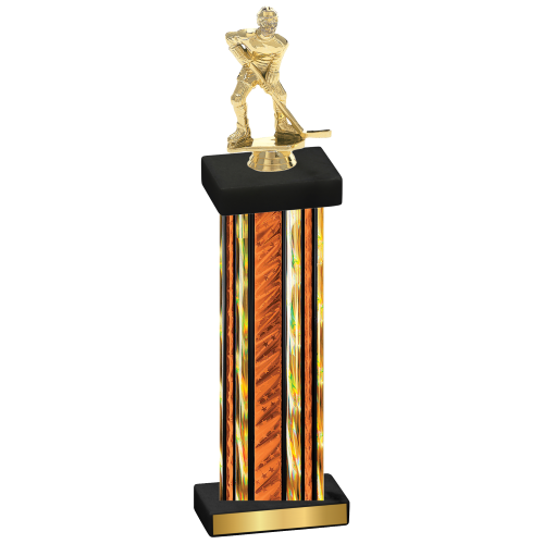 Single Orange Glacier Hockey Trophy