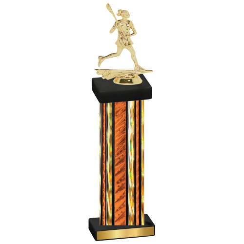 Single Orange Glacier Lacrosse Trophy