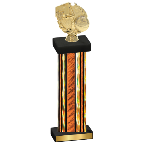 Single Orange Glacier Basketball Trophy