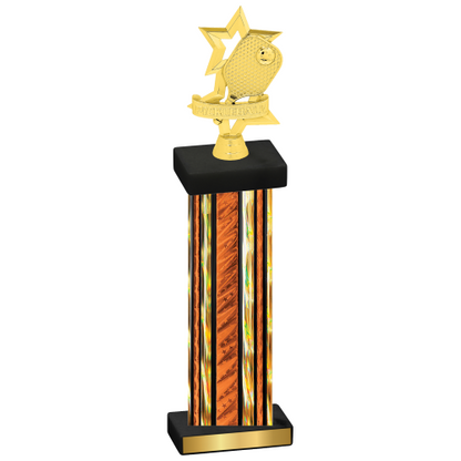 Single Orange Glacier Pickleball Trophy