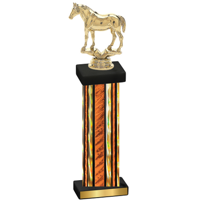 Single Orange Glacier Horses Trophy