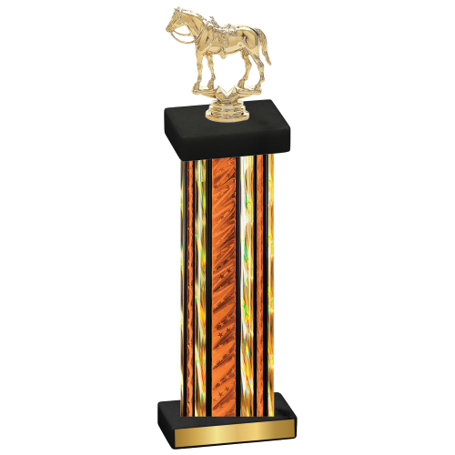 Single Orange Glacier Horses Trophy