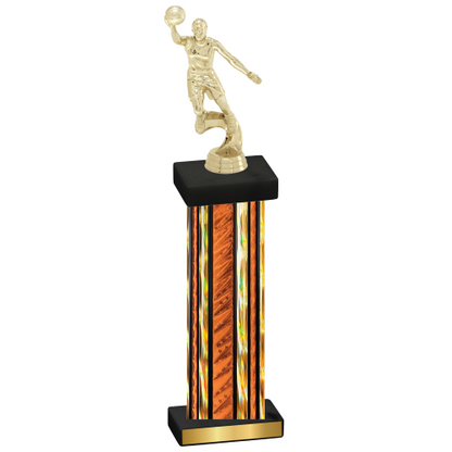 Single Orange Glacier Basketball Trophy