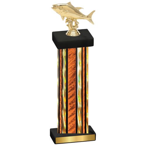 Single Orange Glacier Fishing Trophy