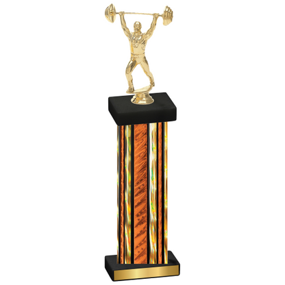 Single Orange Glacier Weights Trophy