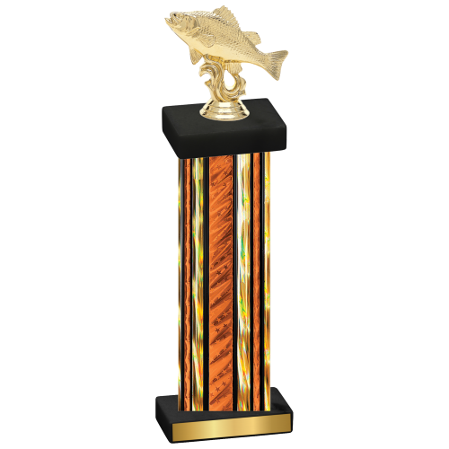 Single Orange Glacier Fishing Trophy