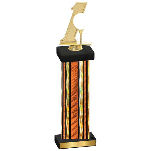 Single Orange Glacier Golf Trophy