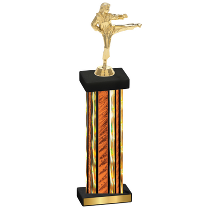 Single Orange Glacier Karate Trophy