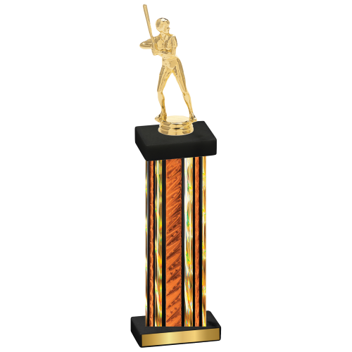 Single Orange Glacier Softball Trophy