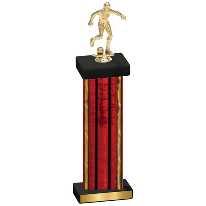 Single Red Glacier Soccer Trophy