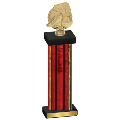 Single Red Glacier Soccer Trophy