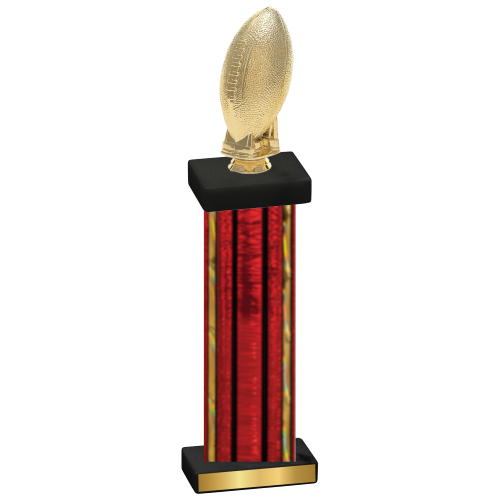 Single Red Glacier Football Trophy