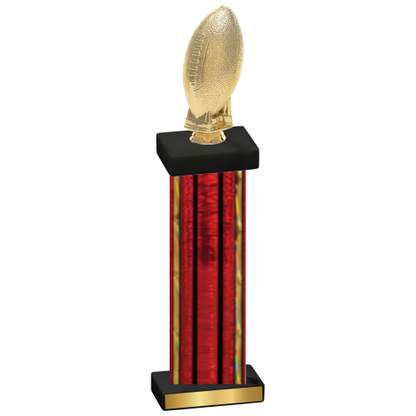 Single Red Glacier Football Trophy