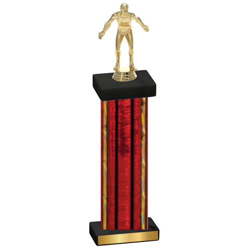 Single Red Glacier Wrestling Trophy