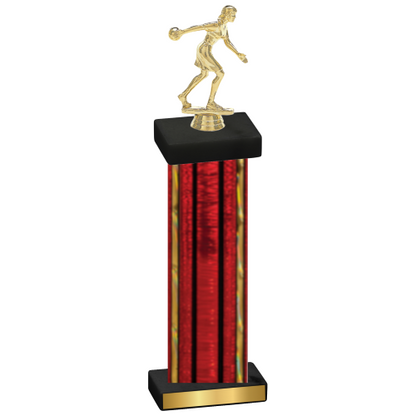 Single Red Glacier Bowling Trophy