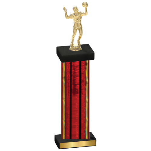 Single Red Glacier Volleyball Trophy