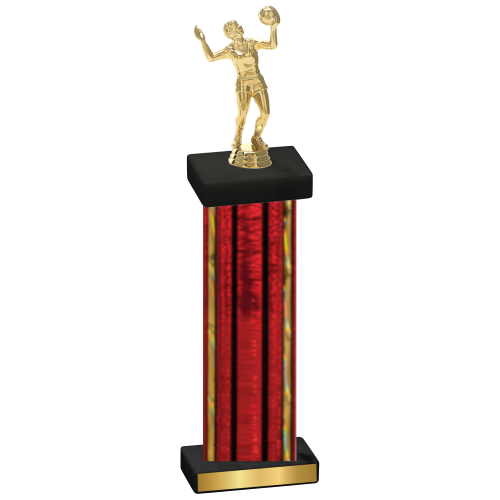 Single Red Glacier Volleyball Trophy