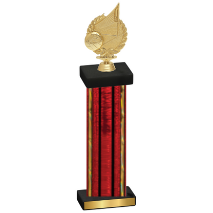 Single Red Glacier Volleyball Trophy